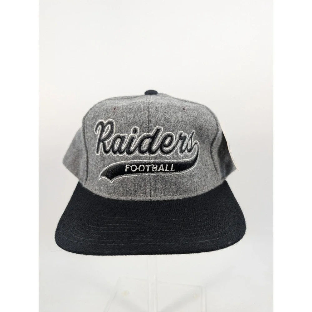 Vintage 90s Starter Los Angeles Oakland Raiders Wool Hat with Tags Broken Snap